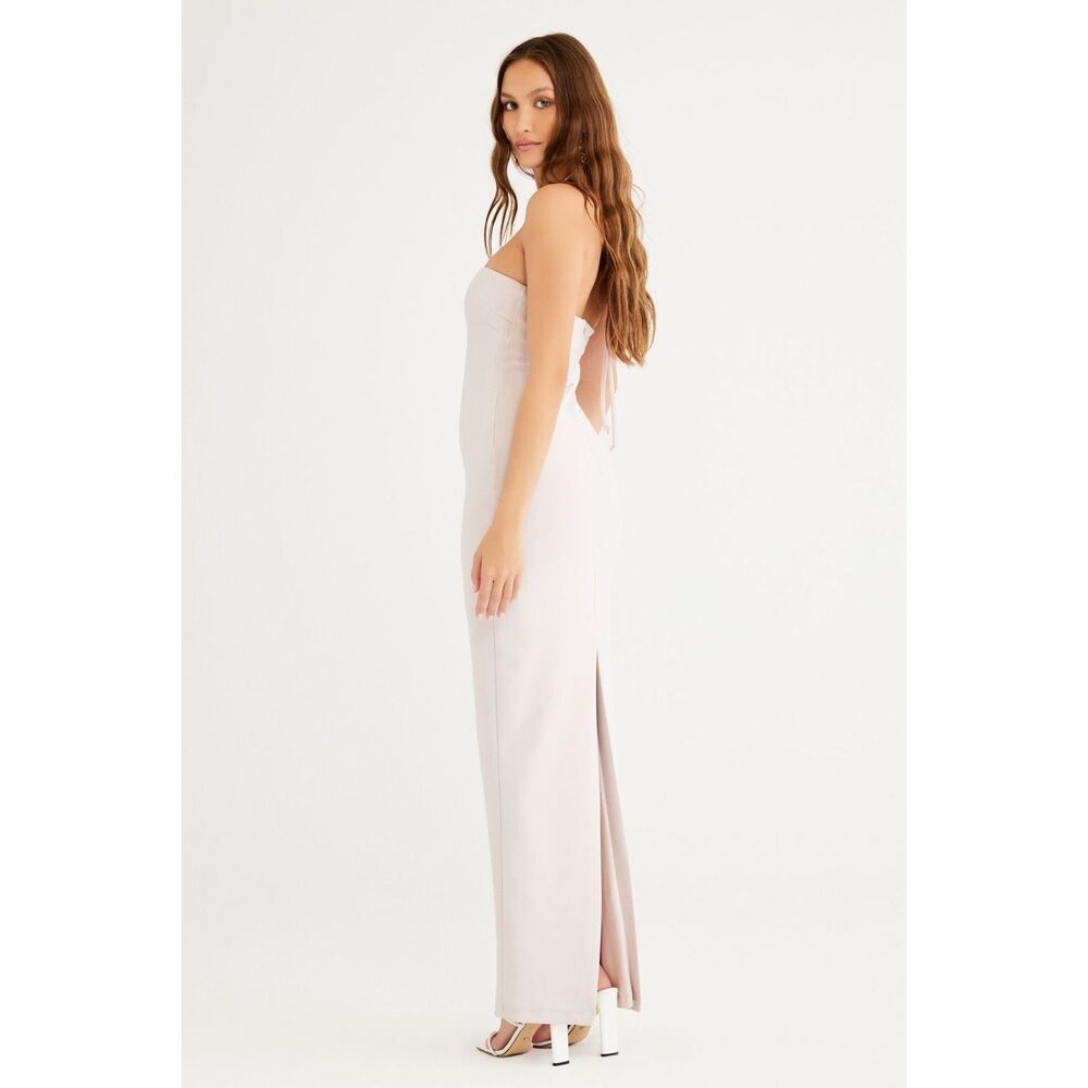 Rumer The Label Majorca Bandeau Maxi Dress halter straps Nude size S NWT $489 - Picture 5 of 10